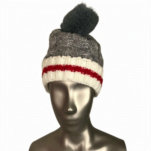 Women's  Heritage Traditional Faux Pom Toque with Cuff One Size Fits All